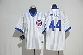 Chicago Cubs #44 Anthony Rizzo White Cooperstown New Cool Base Stitched Jersey,baseball caps,new era cap wholesale,wholesale hats